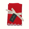 The Vivienne Linen Placemats - Red & White